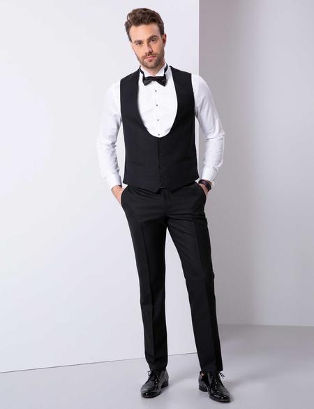 Siyah Slim Fit Smokin - 50201984038