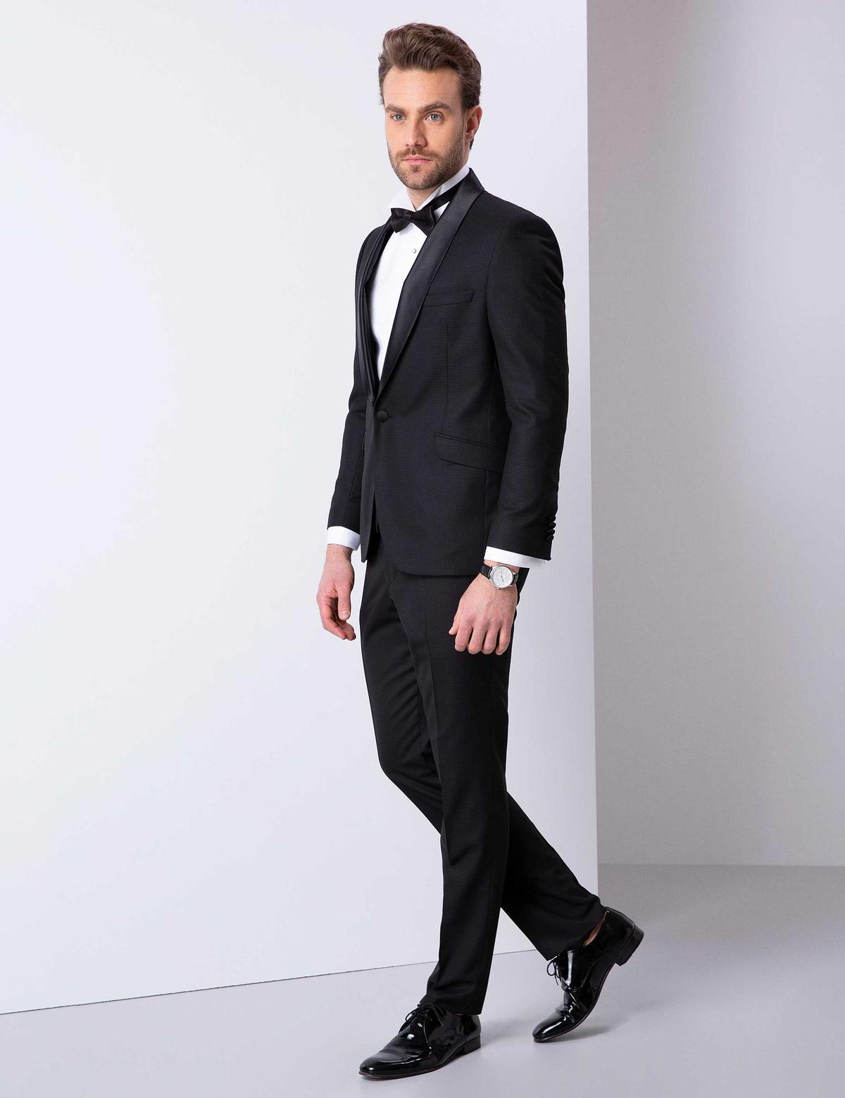 Siyah Slim Fit Smokin - 50201984038