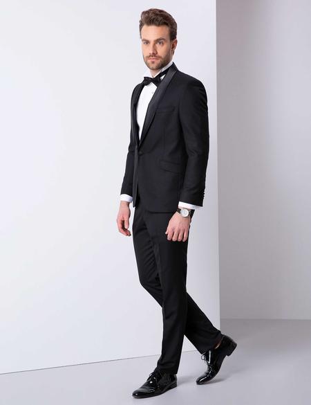 Siyah Slim Fit Smokin - 50201984038