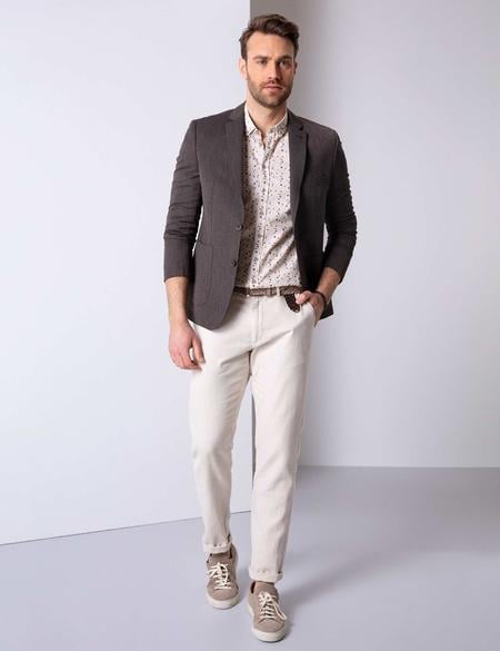 Kahverengi Slim Fit Ceket - 50201996050