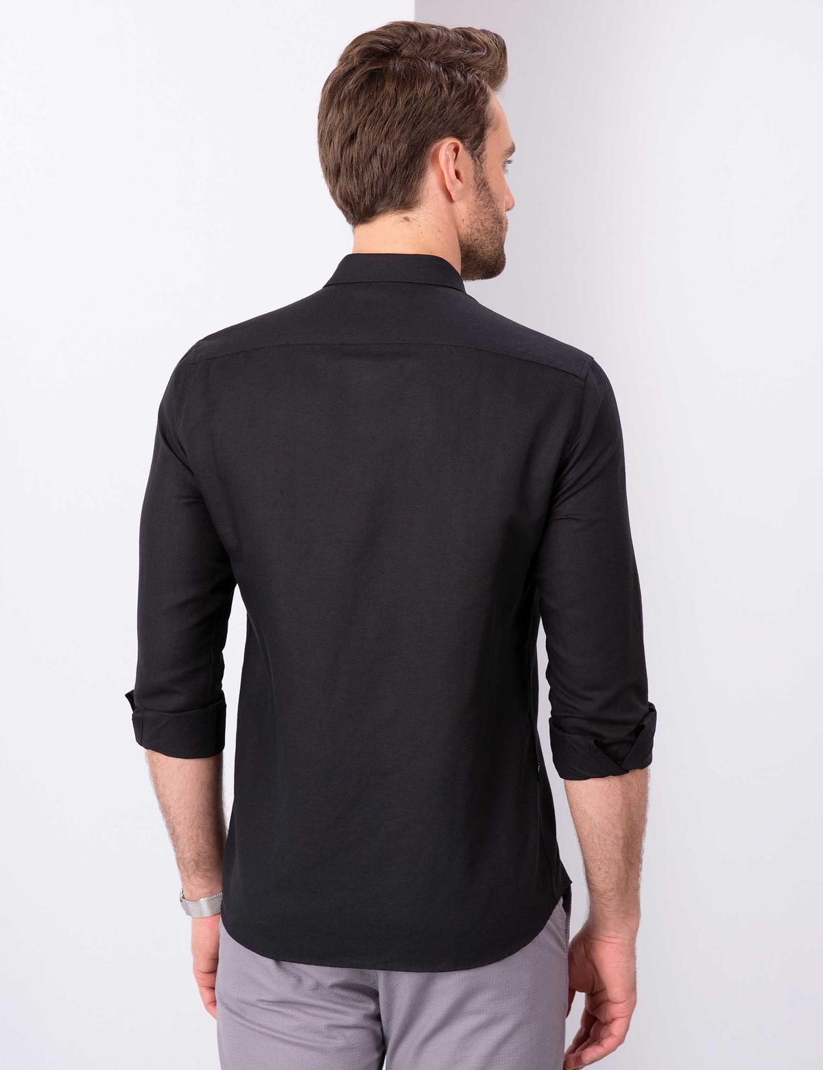 Siyah Slim Fit Gömlek - 50202802097