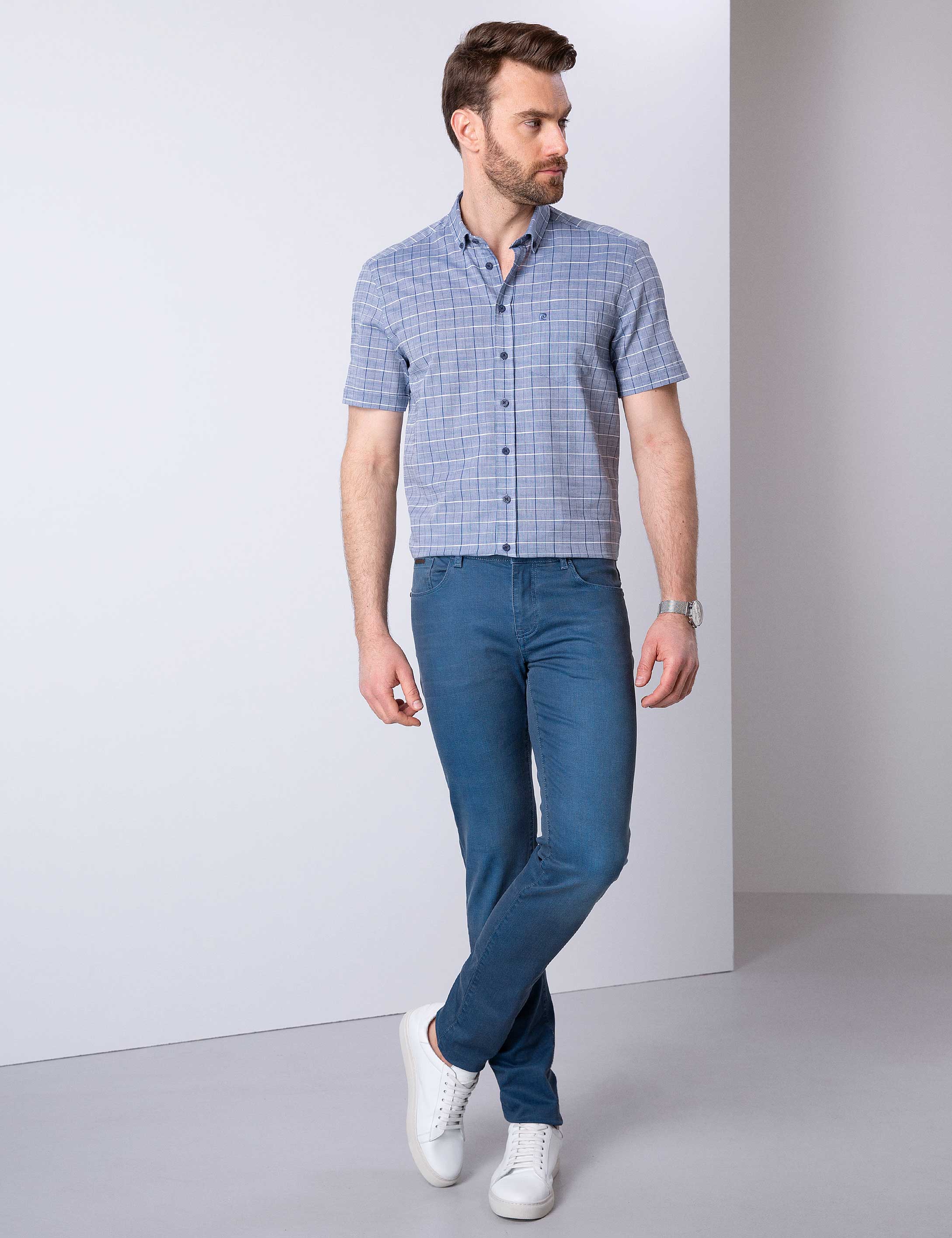 Mavi Regular Fit Kısa Kollu Gömlek