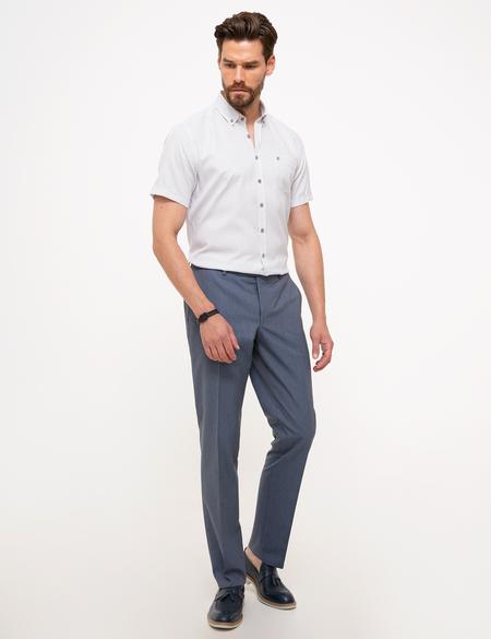 Açık Gri Regular Fit Kısa Kollu Gömlek - 50203482006