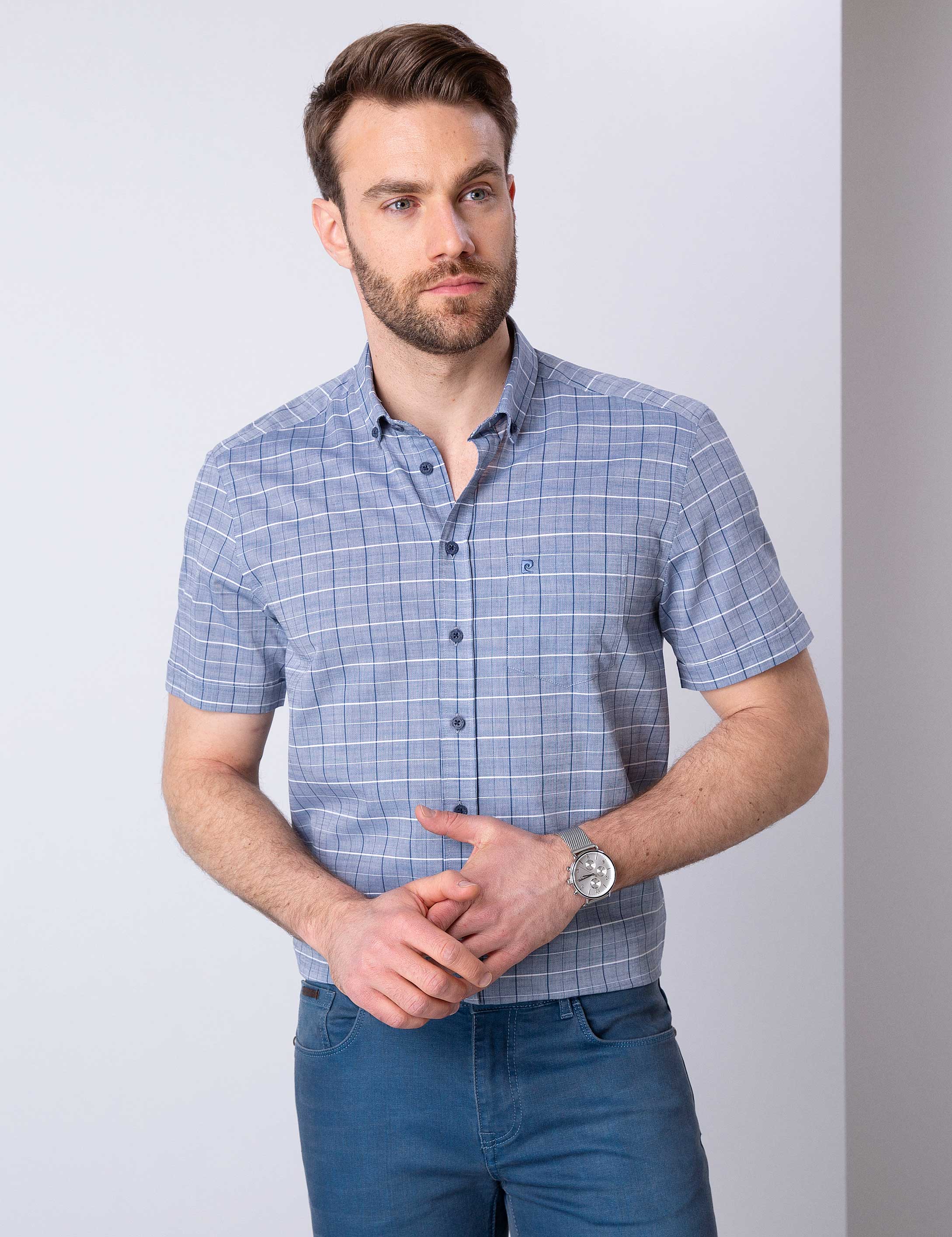Mavi Regular Fit Kısa Kollu Gömlek