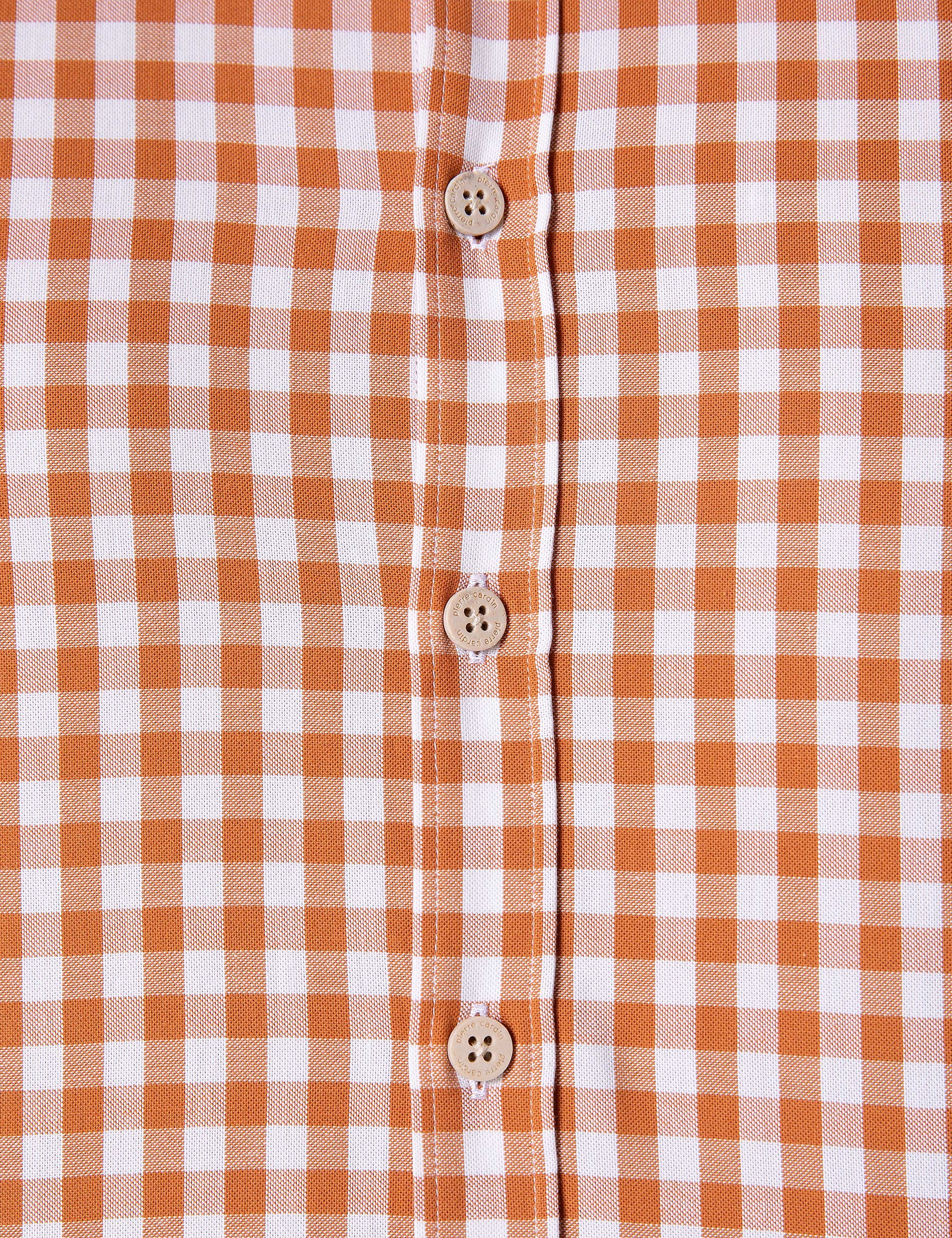 Turuncu Slim Fit Uzun Kollu Gömlek - Image 5
