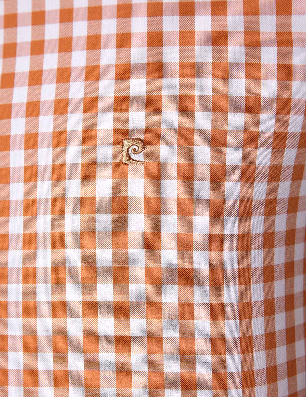 Turuncu Slim Fit Uzun Kollu Gömlek - 50203486015