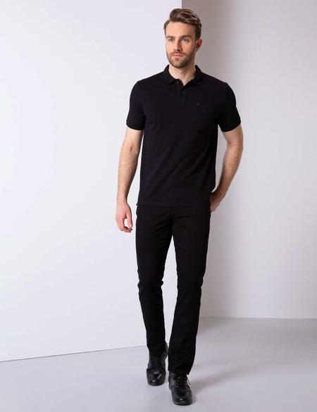 Siyah Regular Fit Basic Polo Yaka T-Shirt - 50204835011
