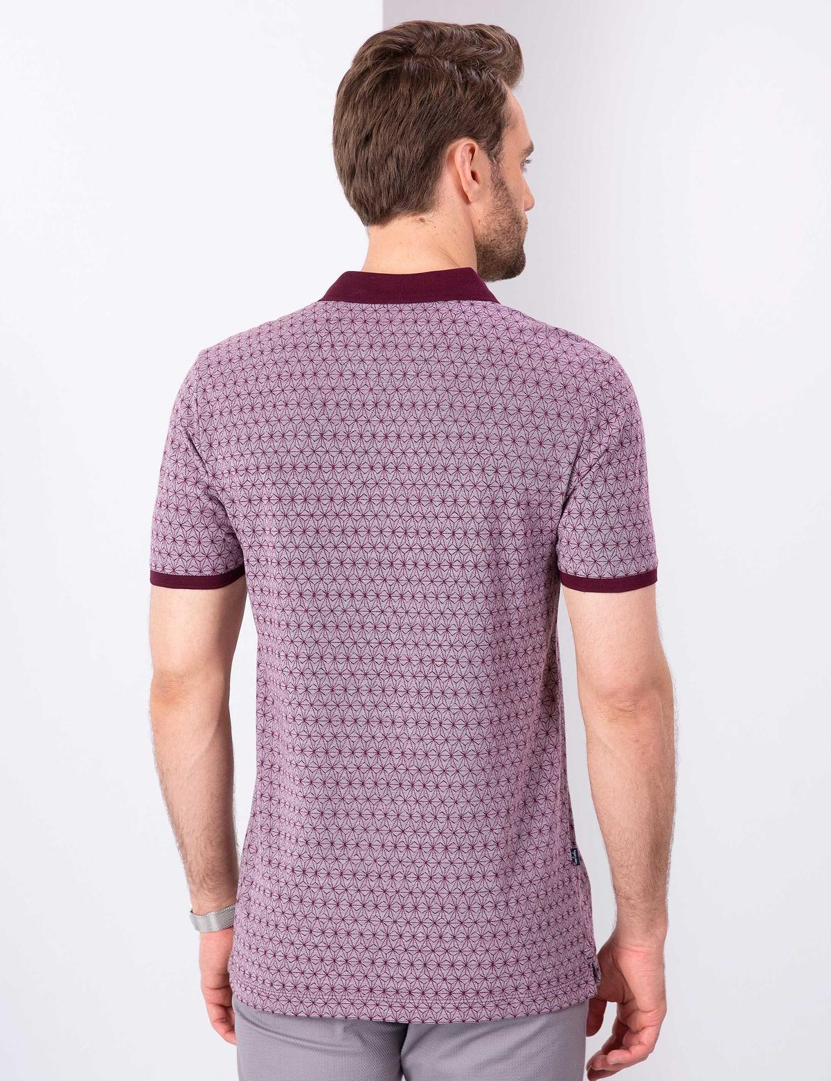 Bordo Slim Fit Polo Yaka T-Shirt - 50204376015