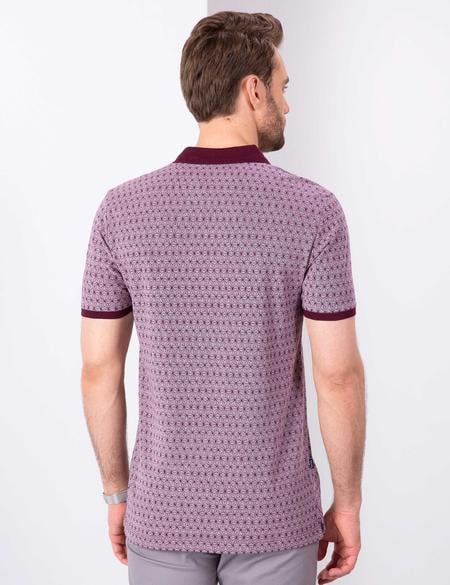 Bordo Slim Fit Polo Yaka T-Shirt - 50204376015