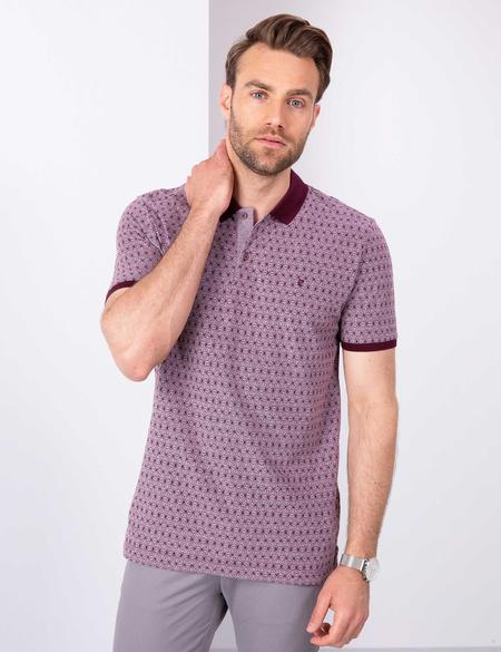 Bordo Slim Fit Polo Yaka T-Shirt - 50204376015