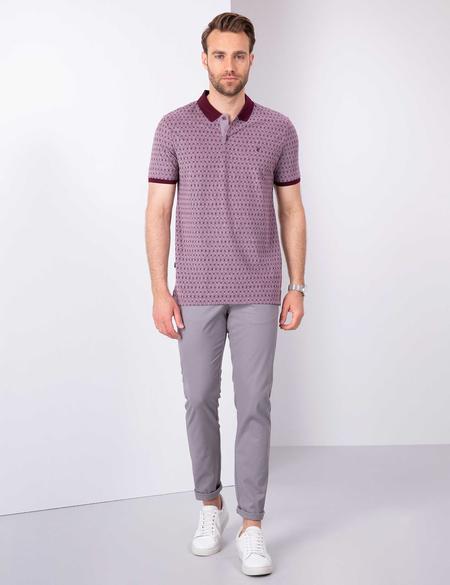 Bordo Slim Fit Polo Yaka T-Shirt - 50204376015