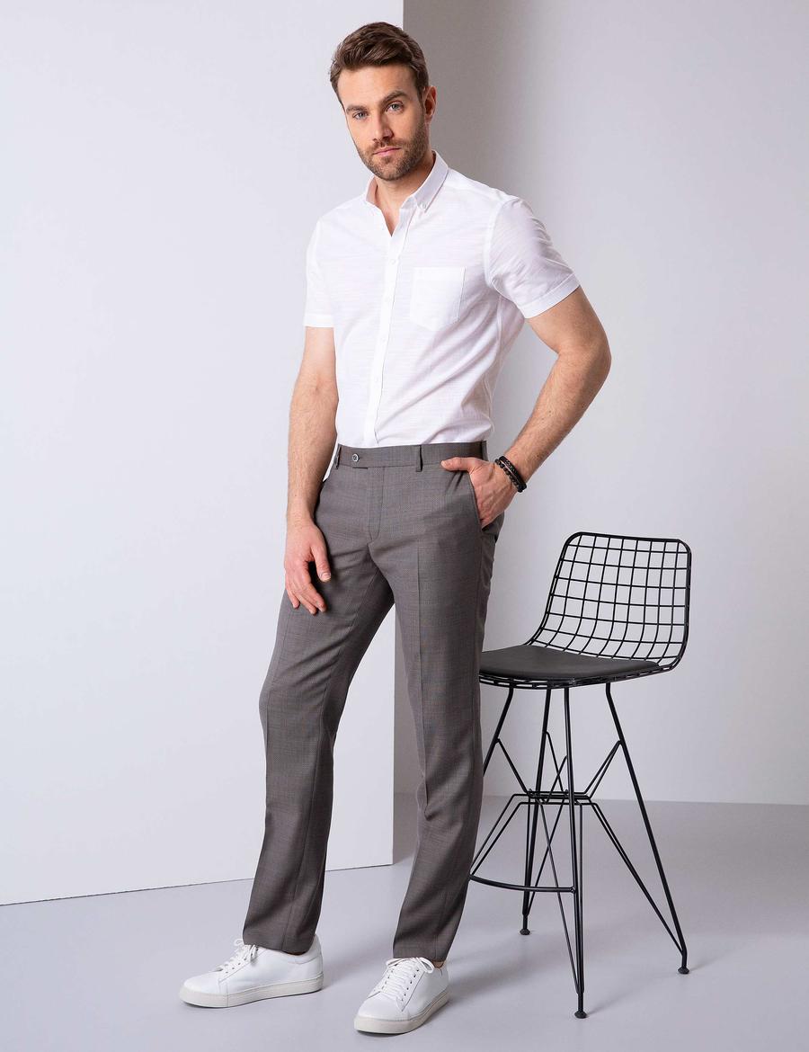 Kahverengi Slim Fit Pantolon