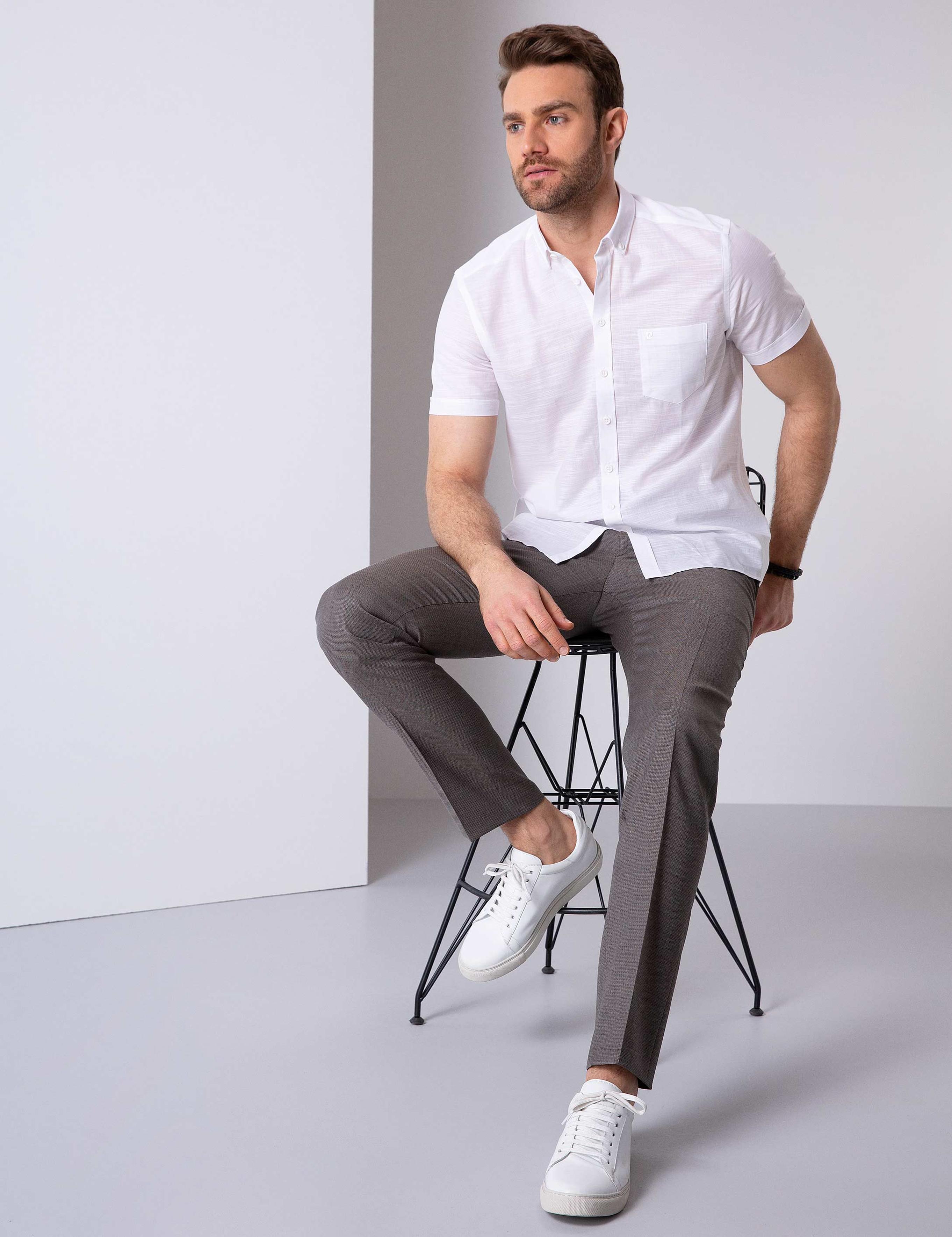 Açık Kahverengi Slim Fit Kumaş Pantolon