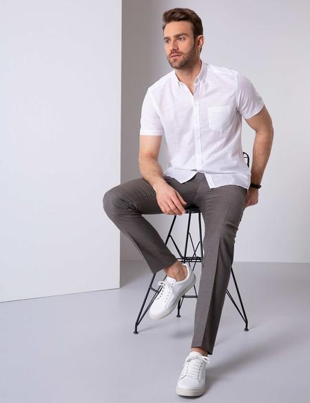 Açık Kahverengi Slim Fit Kumaş Pantolon - 50204919024