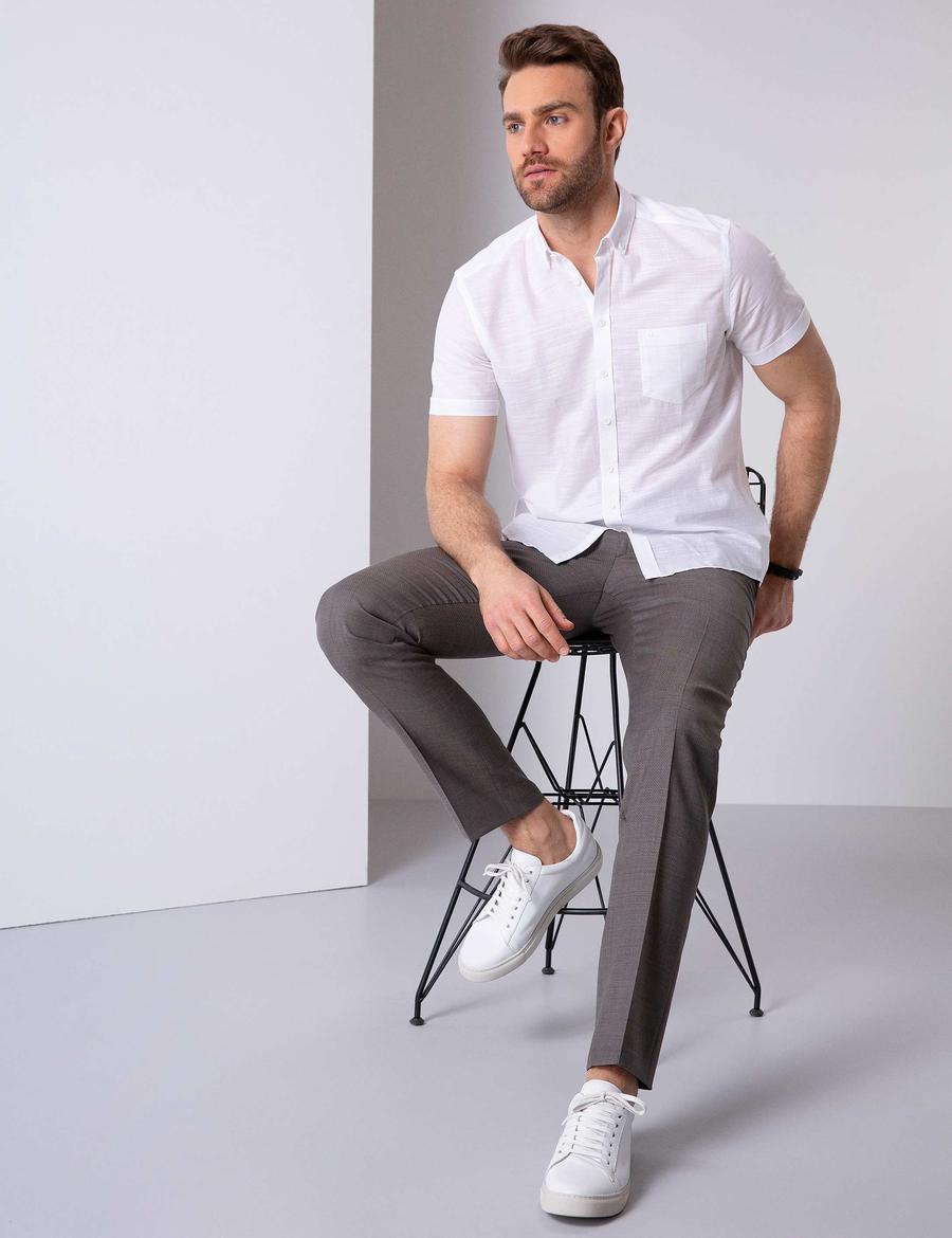 Kahverengi Slim Fit Pantolon