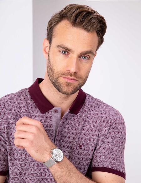 Bordo Slim Fit Polo Yaka T-Shirt - 50204376015