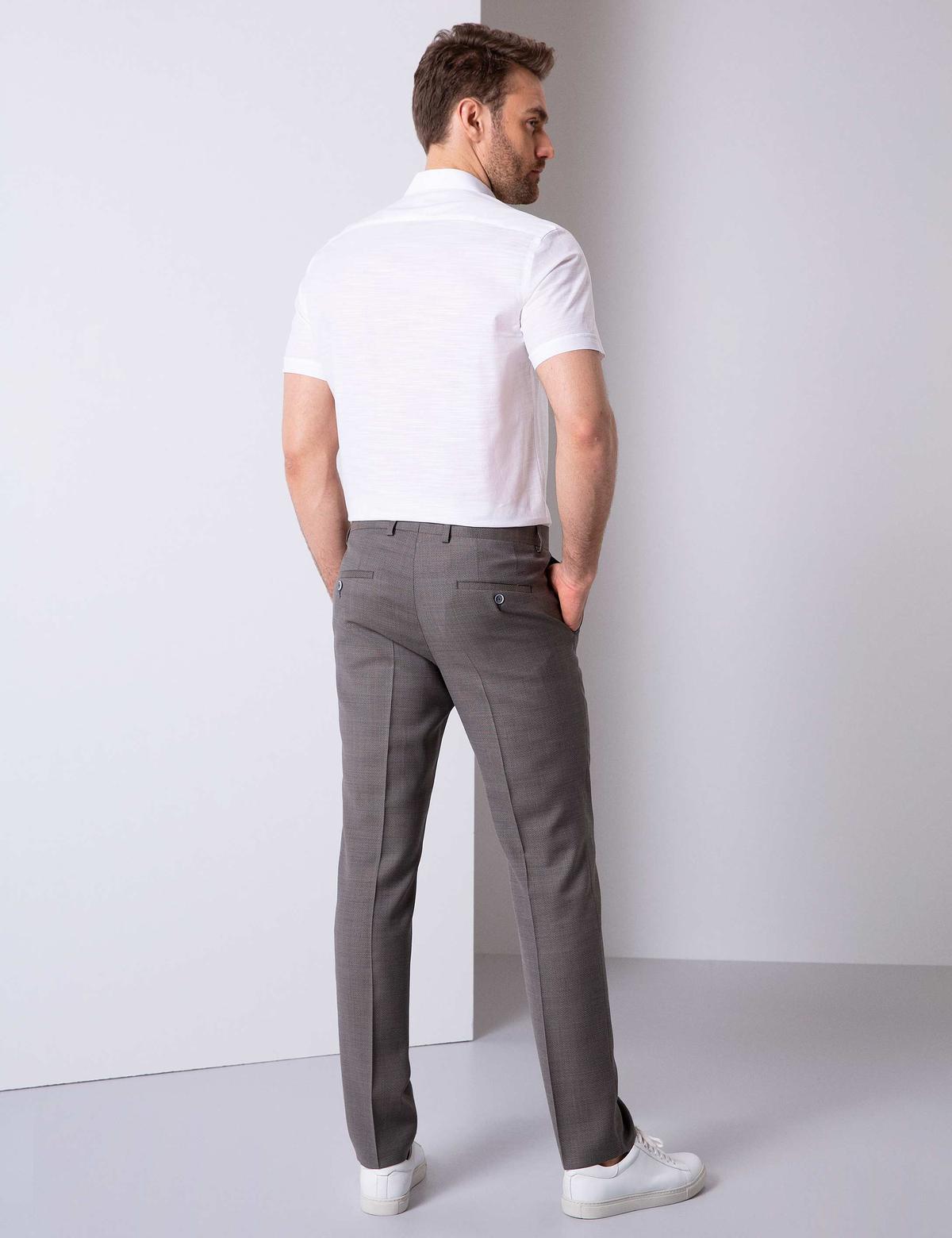 Açık Kahverengi Slim Fit Kumaş Pantolon - 50204919024