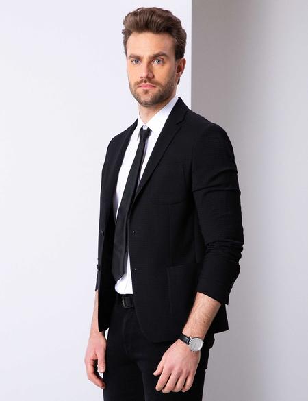 Siyah Ekstra Slim Fit Ceket - 50205393068