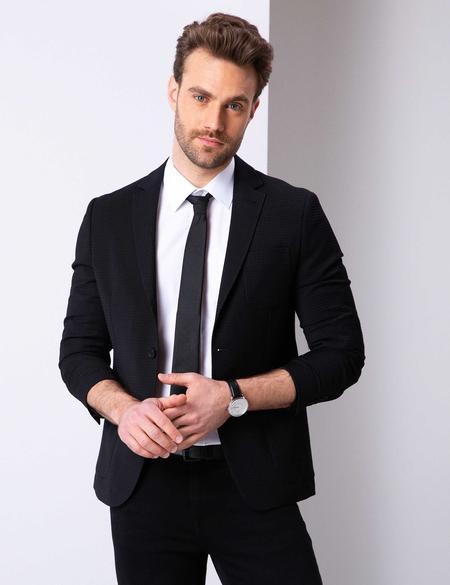 Siyah Ekstra Slim Fit Ceket - 50205393068