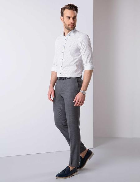 Gri Slim Fit Pantolon - 50207179017