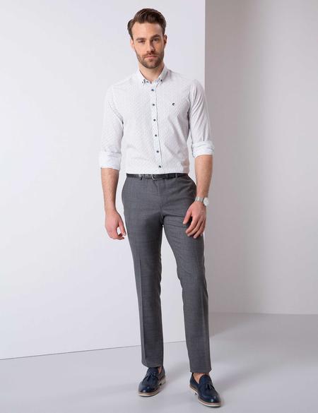 Gri Slim Fit Pantolon - 50207179017