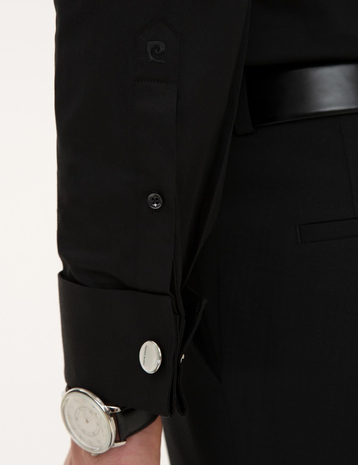 Siyah Slim Fit Smokin Gömlek - 50223005020