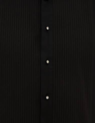 Siyah Slim Fit Smokin Gömlek