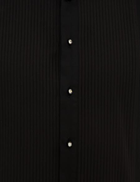 Siyah Slim Fit Smokin Gömlek - 50223005020