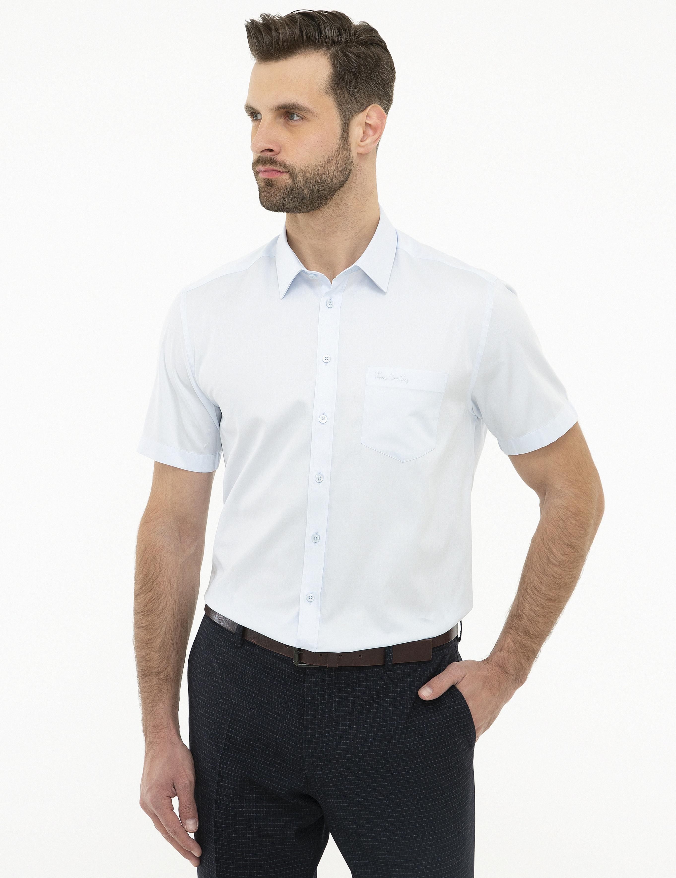 Açık Mavi Regular Fit Kısa Kollu Gömlek