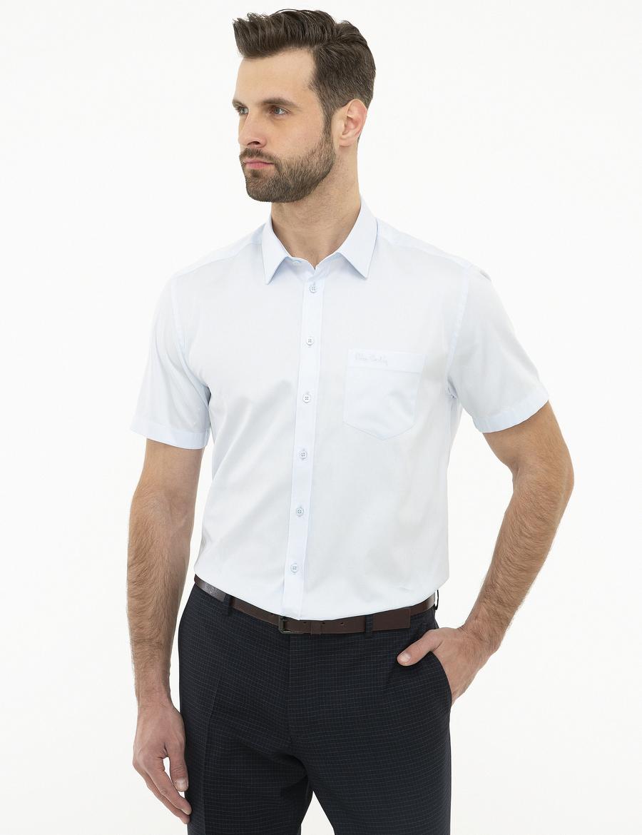 Açık Mavi Regular Fit Kısa Kollu Gömlek