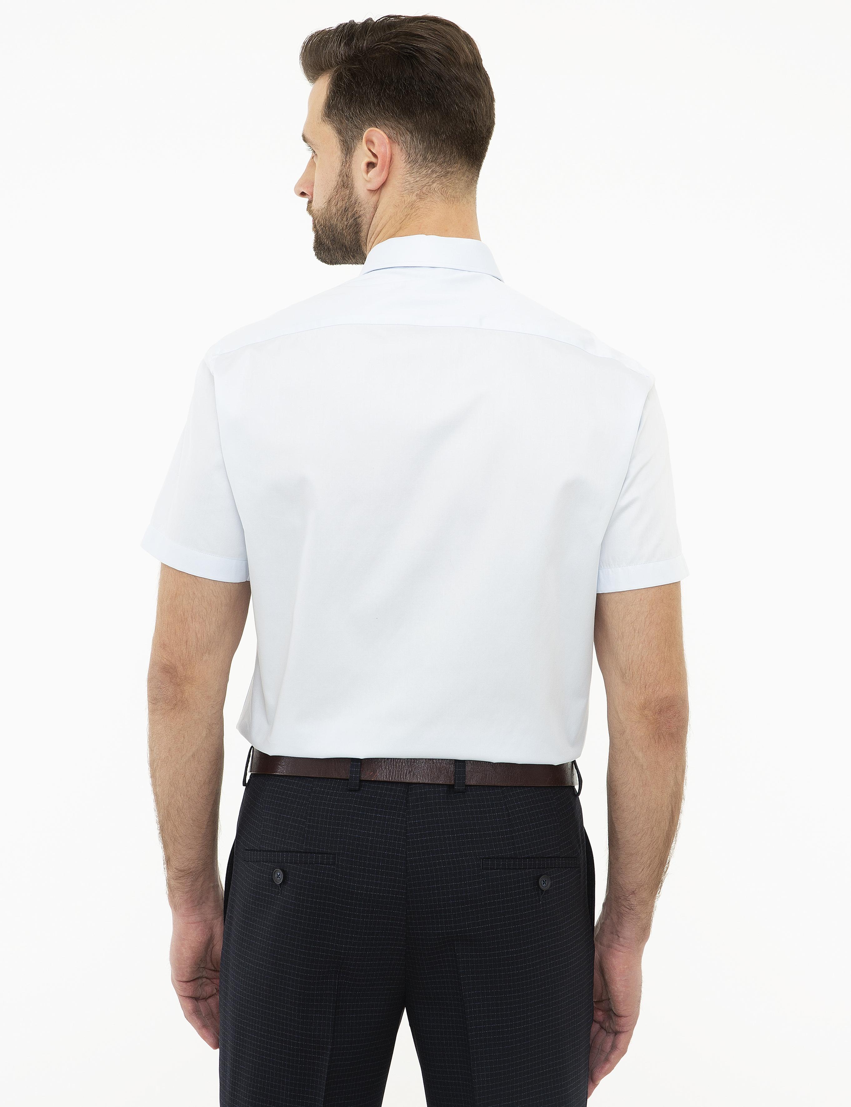 Açık Mavi Regular Fit Kısa Kollu Gömlek