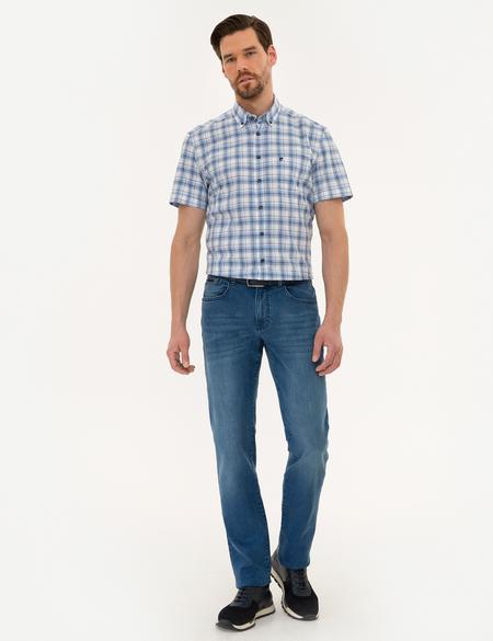 Lacivert Regular Fit Kısa Kollu Gömlek - 50224100017