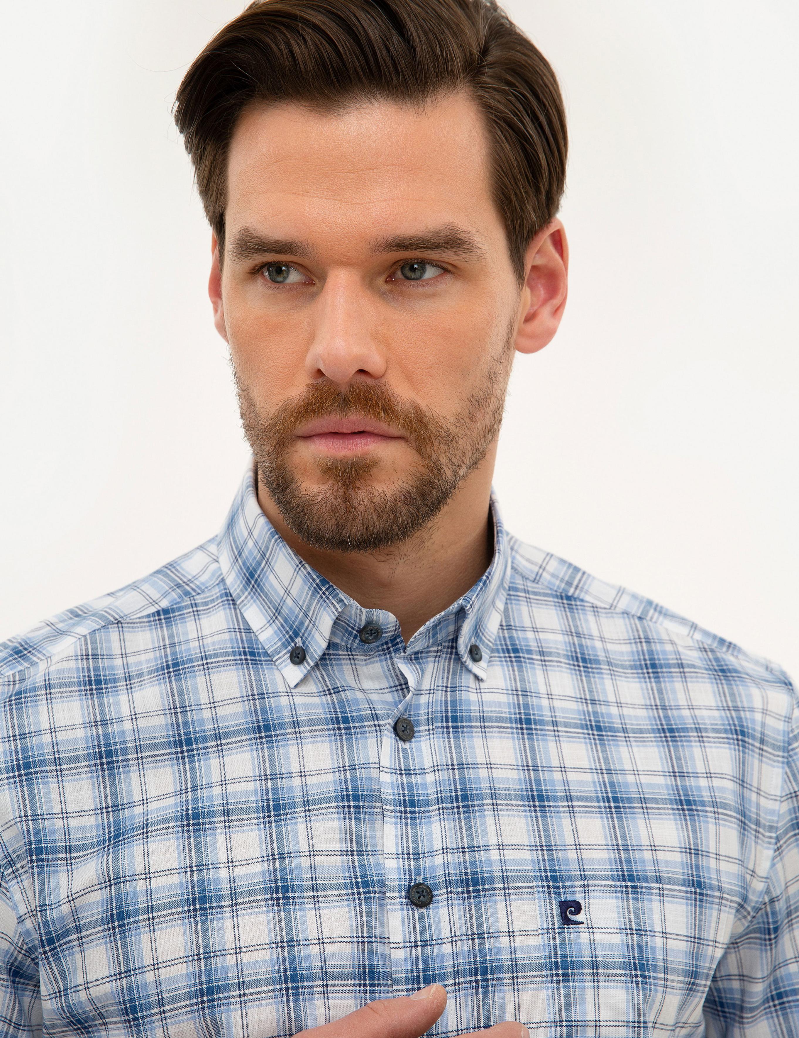 Lacivert Regular Fit Kısa Kollu Gömlek