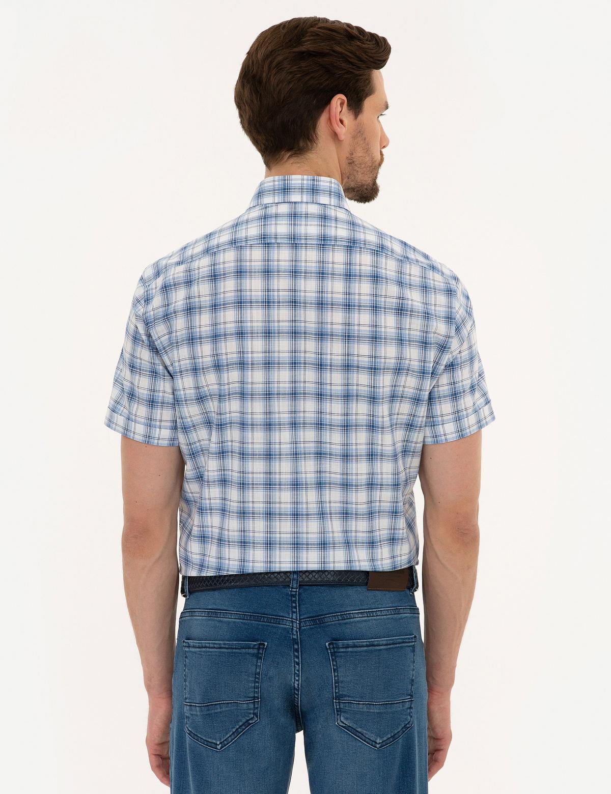 Lacivert Regular Fit Kısa Kollu Gömlek - 50224100017