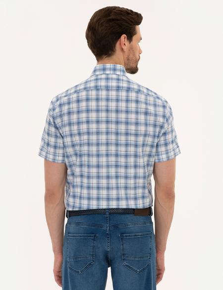 Lacivert Regular Fit Kısa Kollu Gömlek - 50224100017