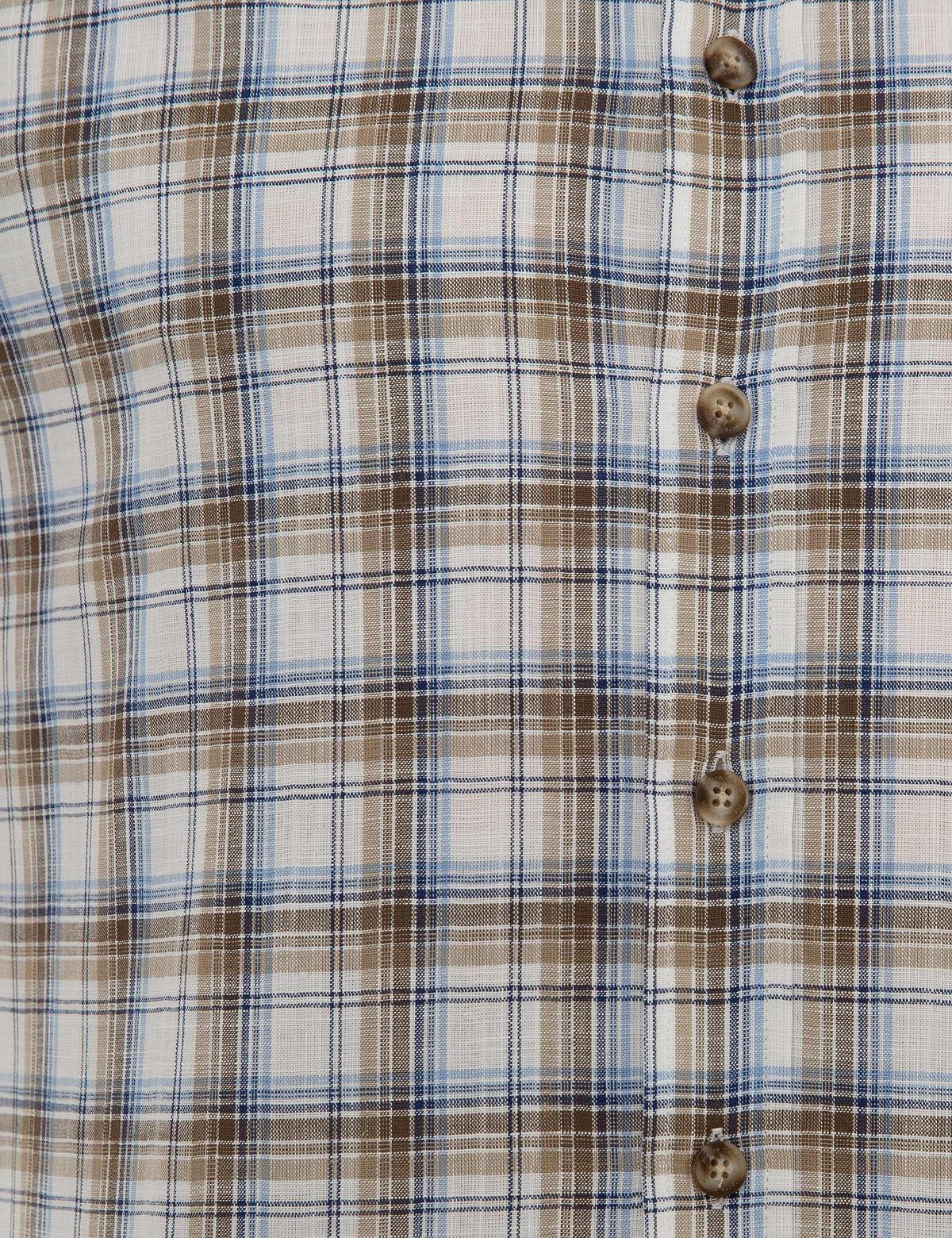 Kahverengi Regular Fit Kısa Kollu Gömlek - 50224100007