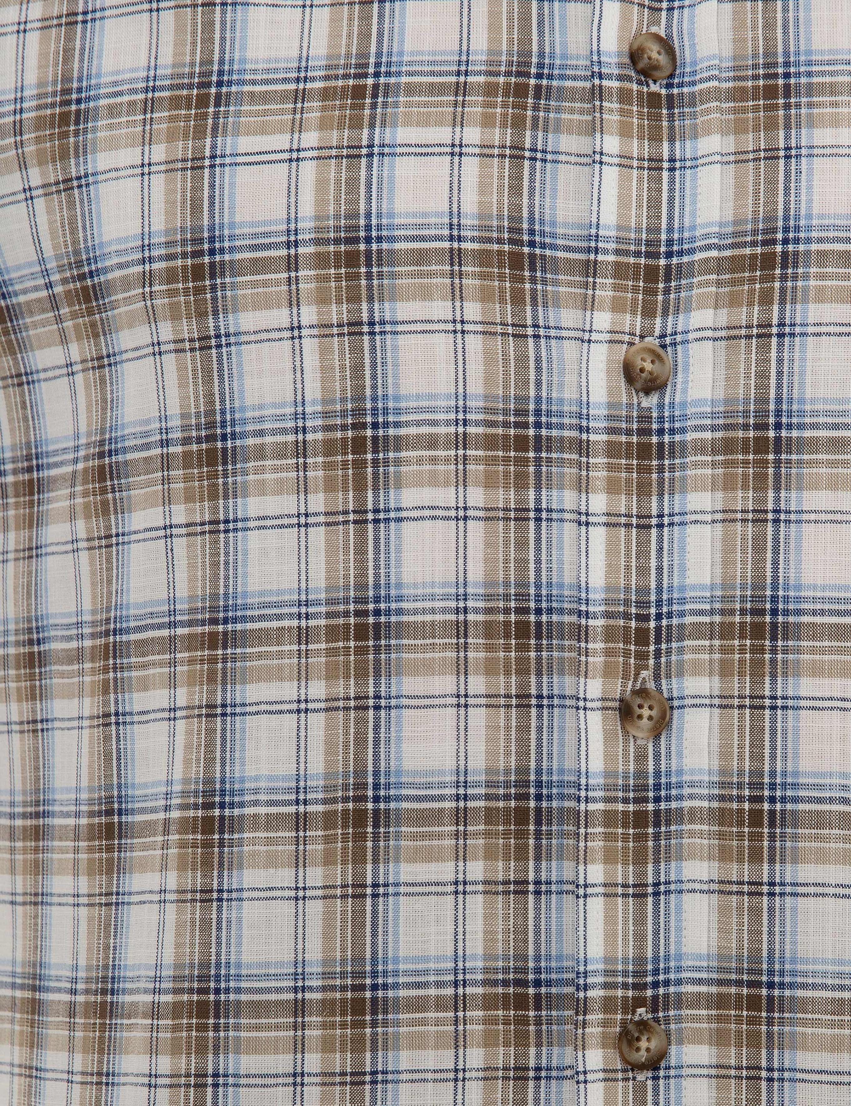 Kahverengi Regular Fit Kısa Kollu Gömlek