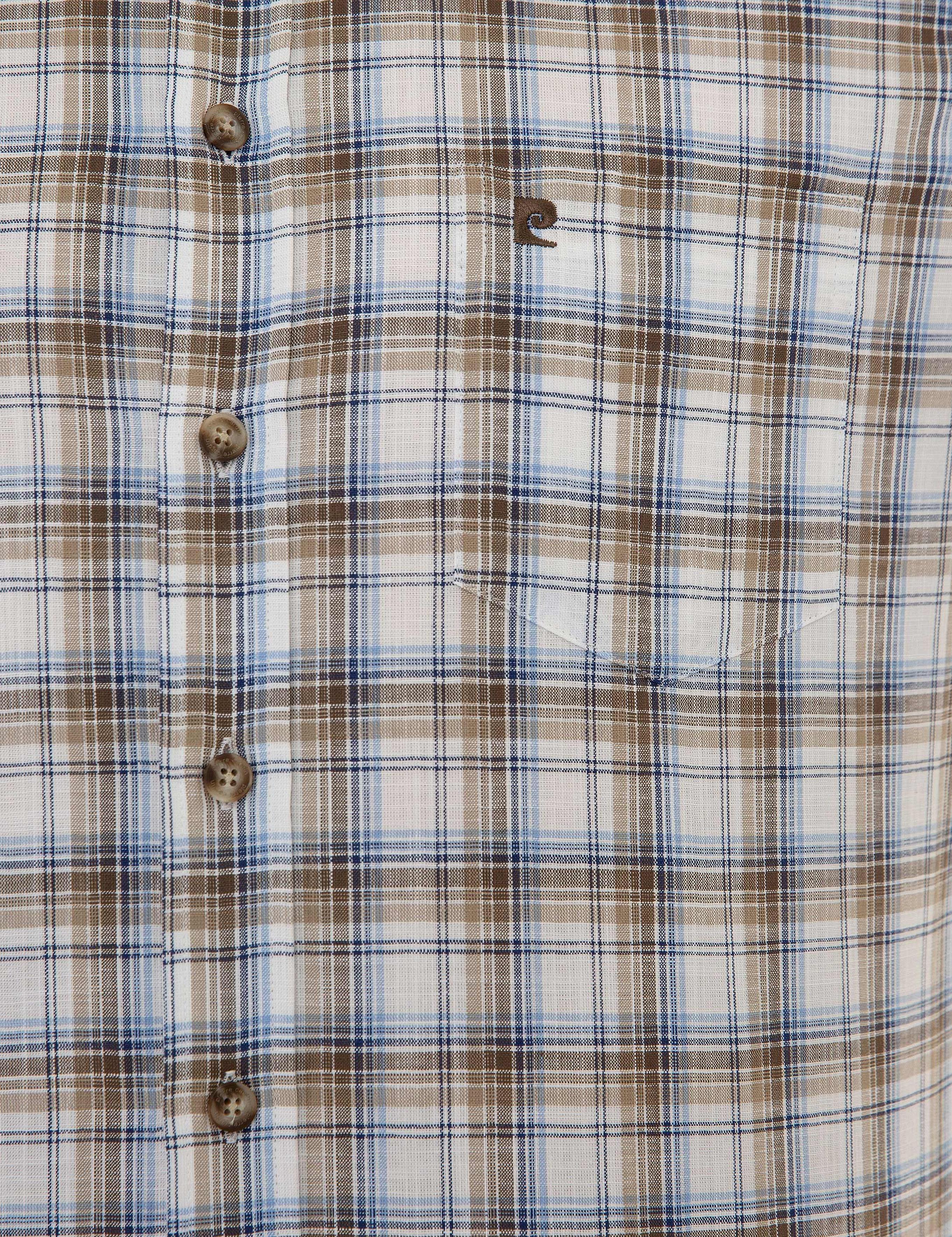 Kahverengi Regular Fit Kısa Kollu Gömlek