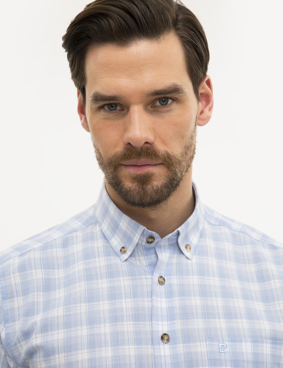 Açık Mavi Regular Fit Kısa Kollu Gömlek