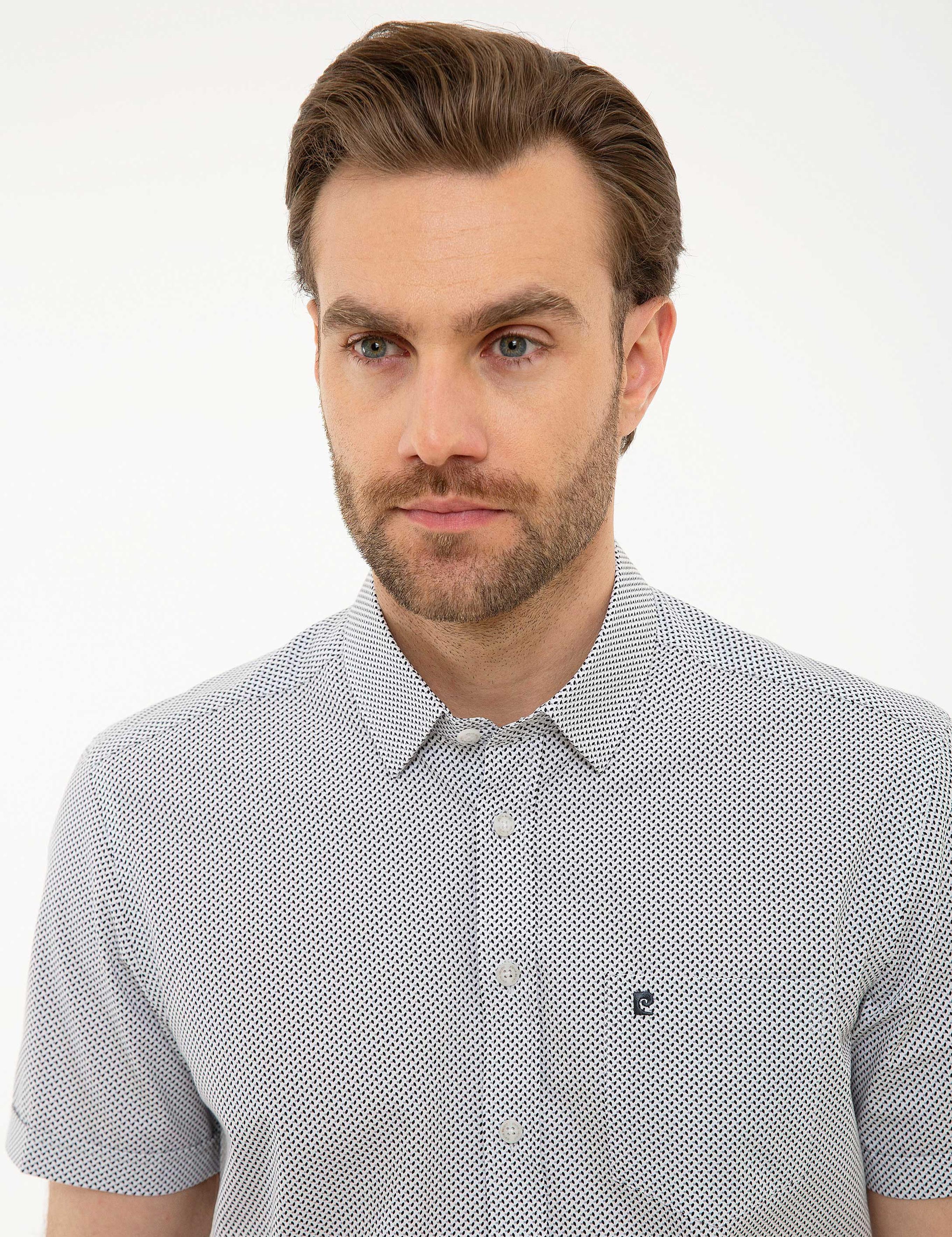 Antrasit Regular Fit Kısa Kollu Gömlek