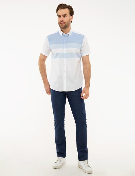 Beyaz Regular Fit Kısa Kollu Gömlek - 50224382007
