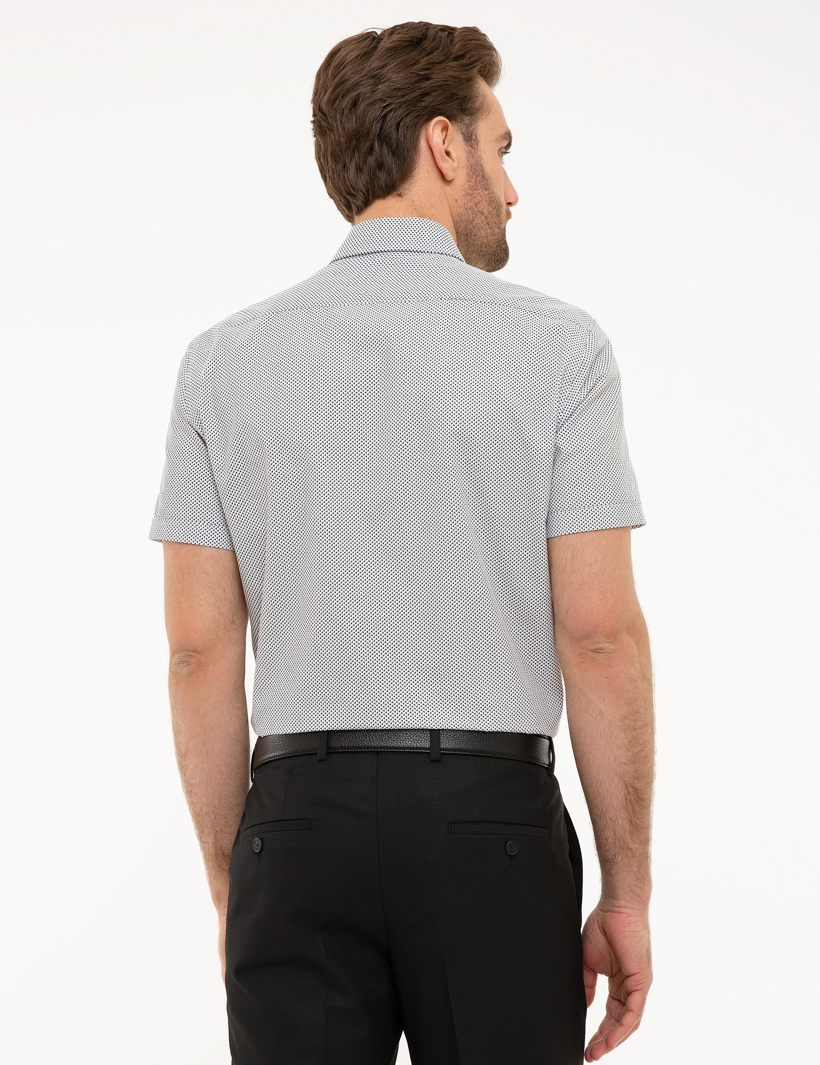 Antrasit Regular Fit Kısa Kollu Gömlek