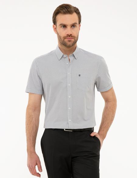 Antrasit Regular Fit Kısa Kollu Gömlek - 50224254008