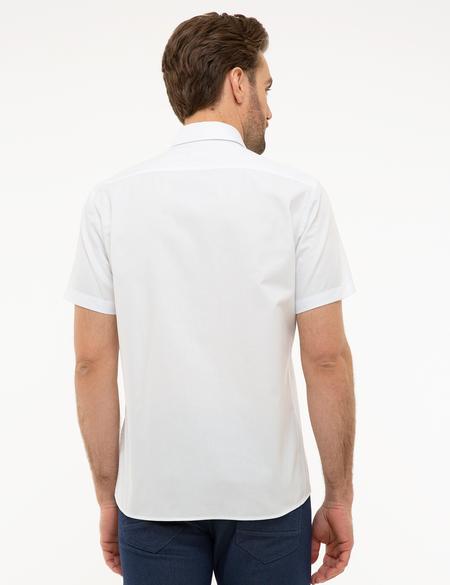 Beyaz Regular Fit Kısa Kollu Gömlek - 50224382007