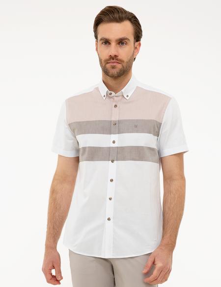 Kahverengi Regular Fit Kısa Kollu Gömlek - 50224382016