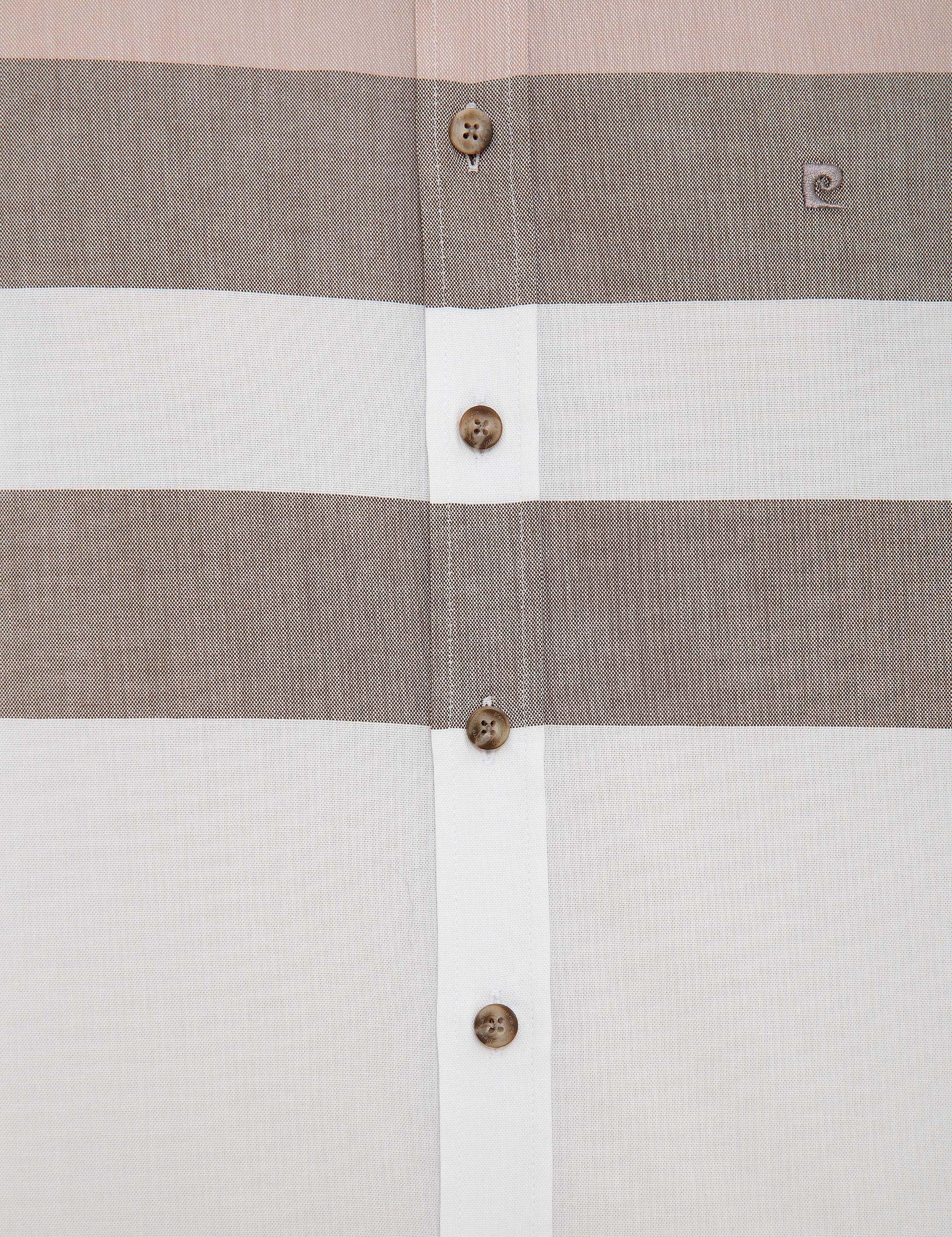 Kahverengi Regular Fit Kısa Kollu Gömlek - Image 6