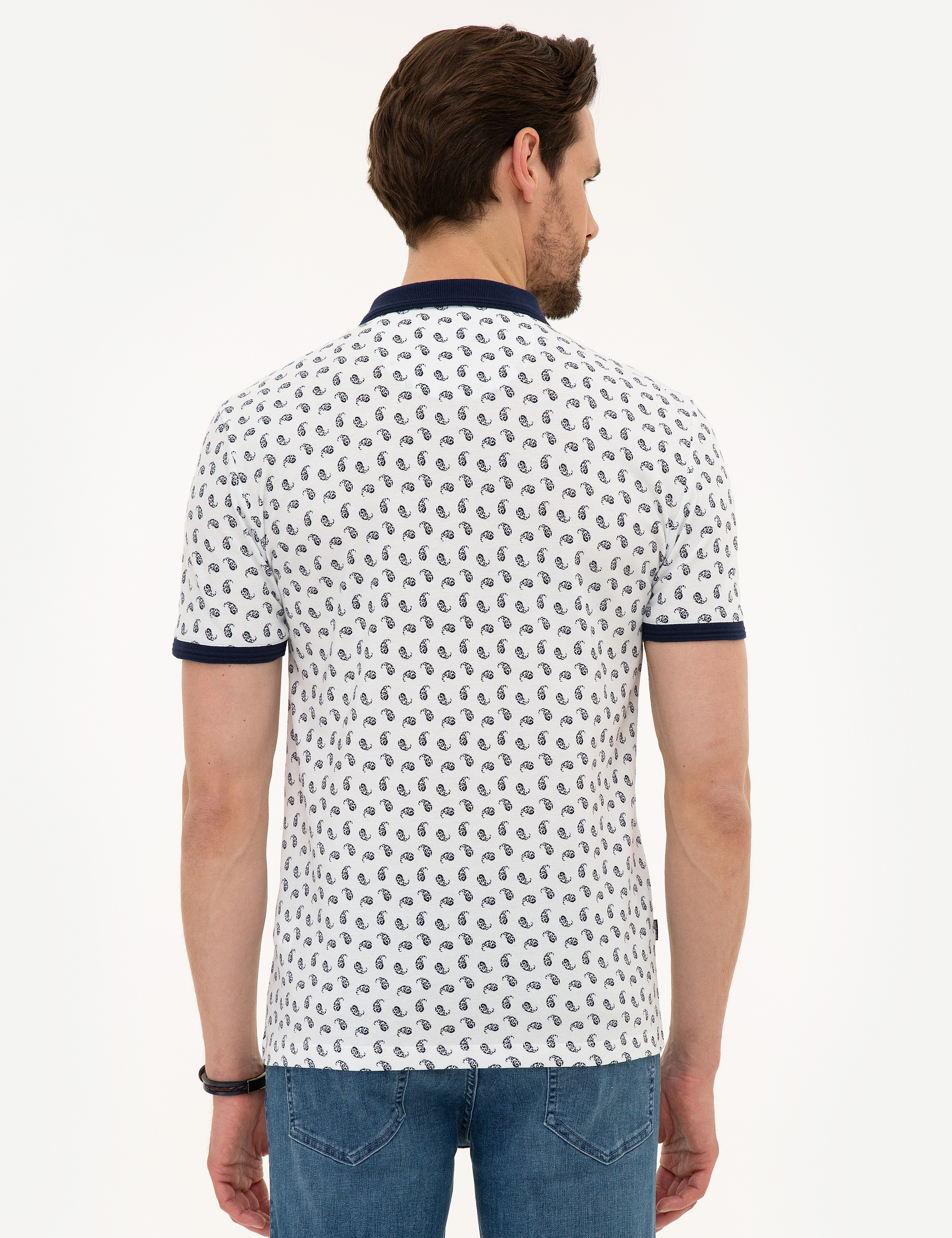 Lacivert Slim Fit Polo Yaka T-Shirt