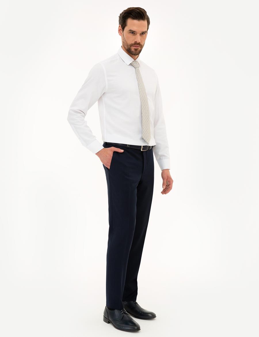 Lacivert Ex. Slim Fit Kumaş Pantolon