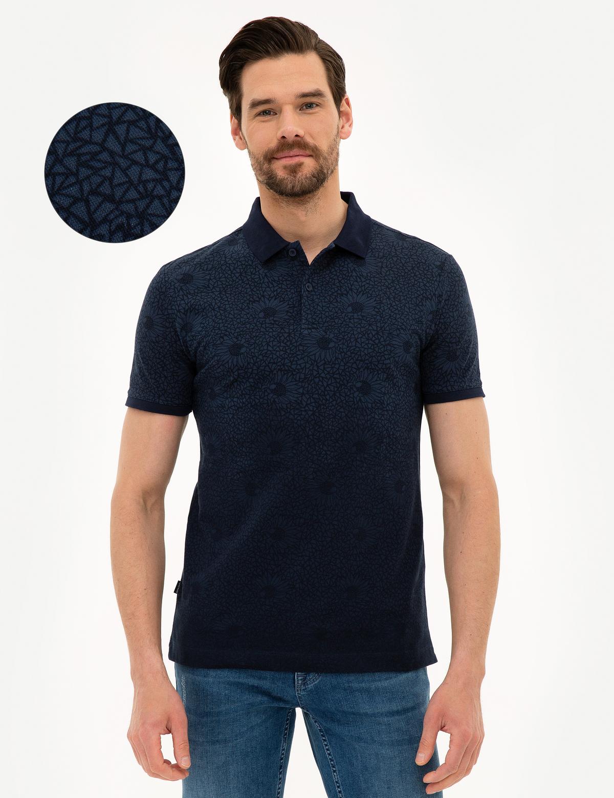 Lacivert Slim Fit Polo Yaka Tişört