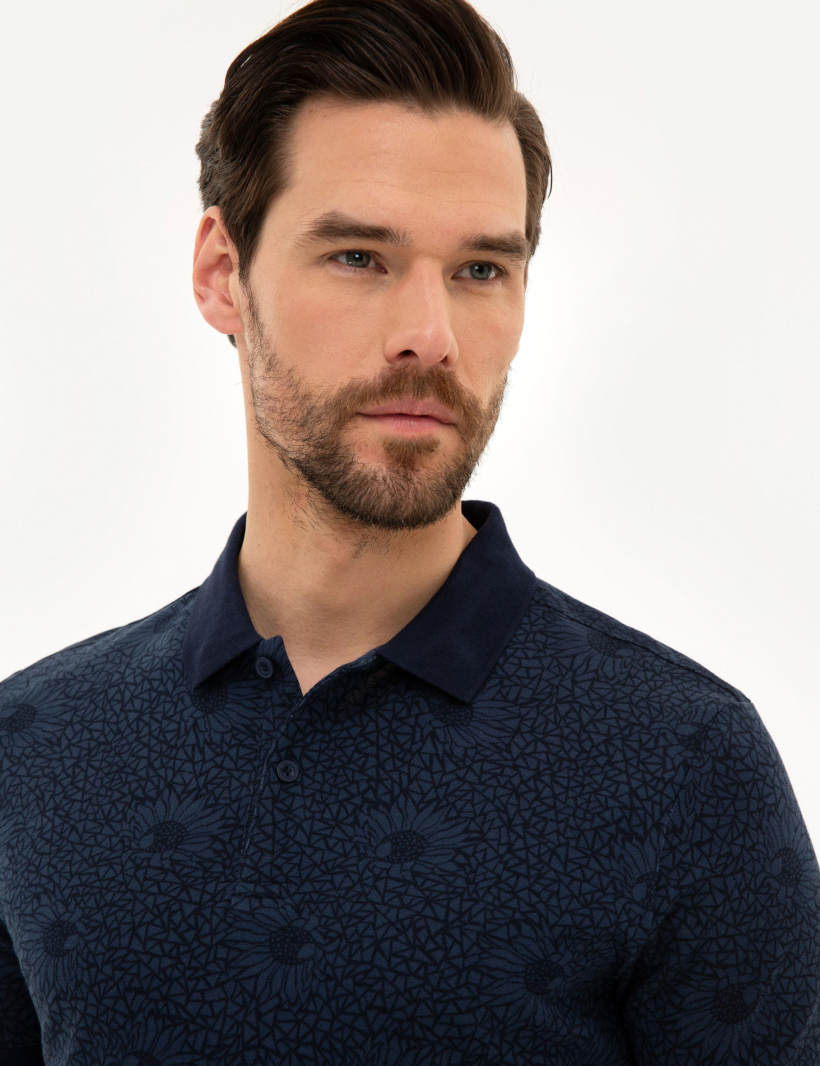 Lacivert Slim Fit Polo Yaka Tişört